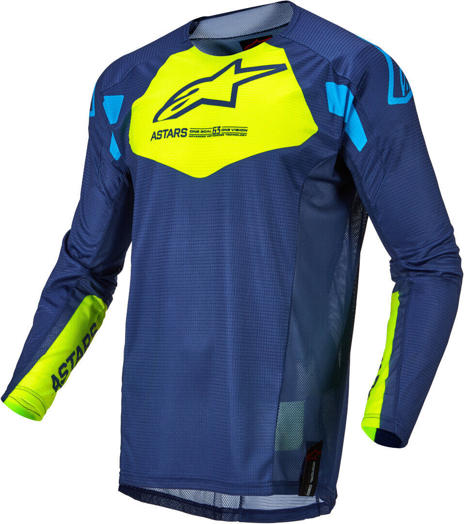 Alpinestars Techstar Factory Motocross Jersey  - Blue Yellow