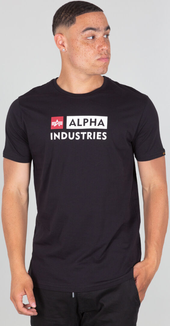 Alpha Industries Block-Logo T-Shirt  - Black
