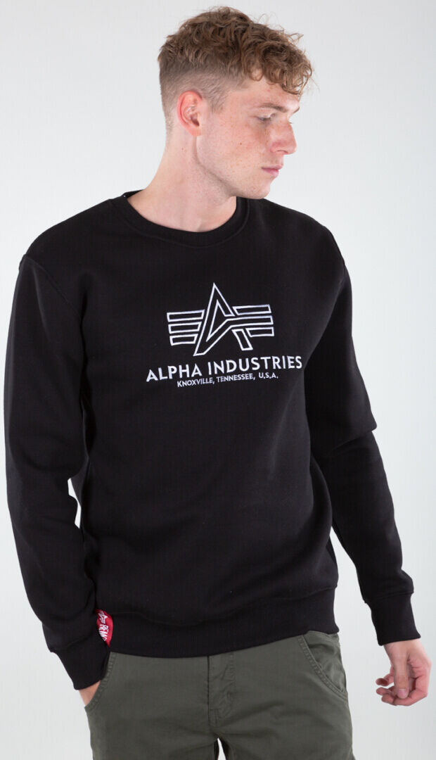 Alpha Industries Basic Embroidery Sweatshirt  - Black White