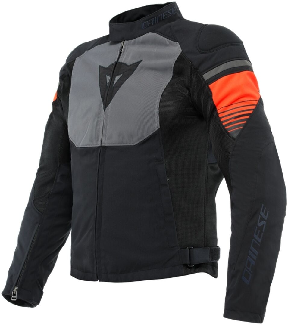 Dainese Air Fast Motorcycle Textile Jacket  - Black Grey Red