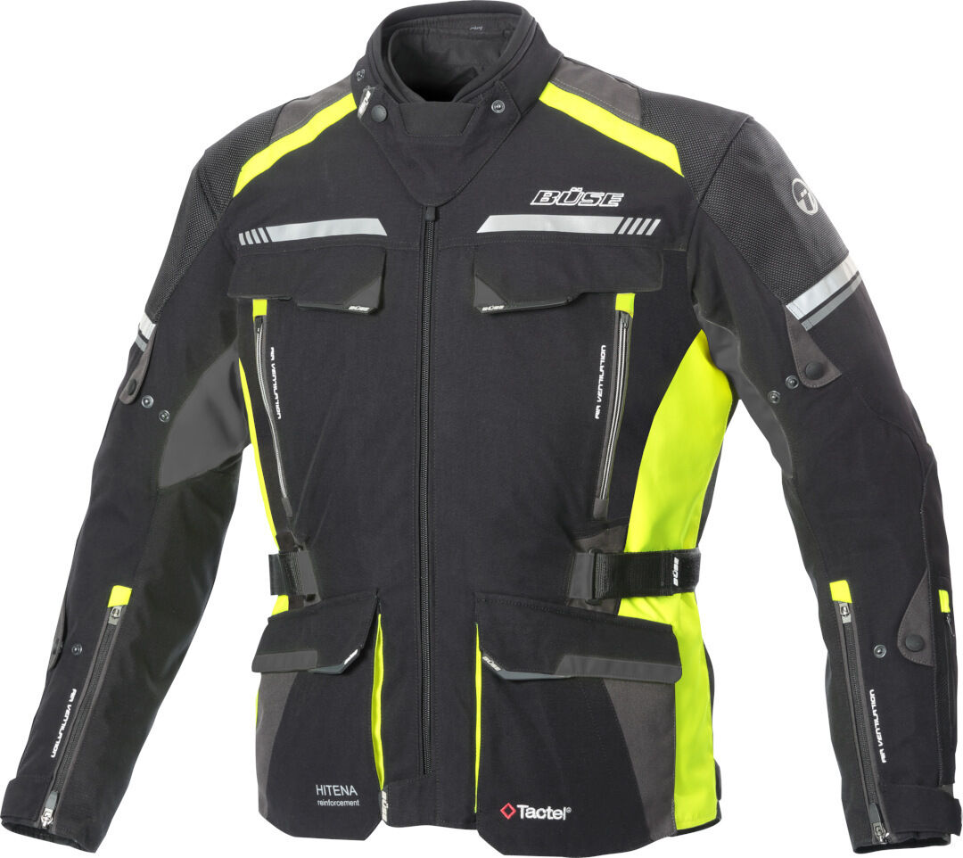 Büse Highland 2 Motorcycle Textile Jacket  - Black Grey Yellow