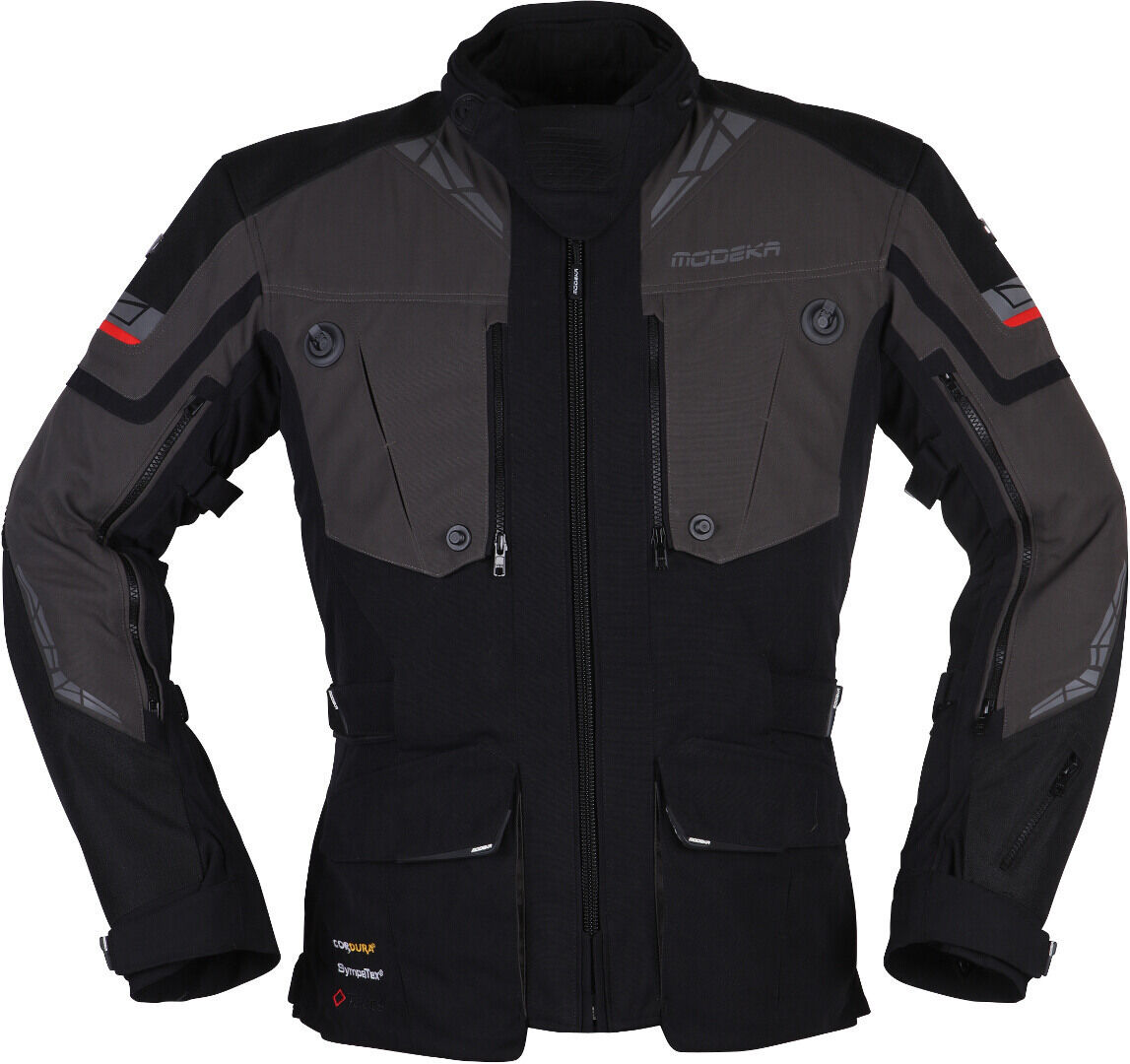 Modeka Panamericana 2 Motorcycle Textile Jacket  - Black Grey