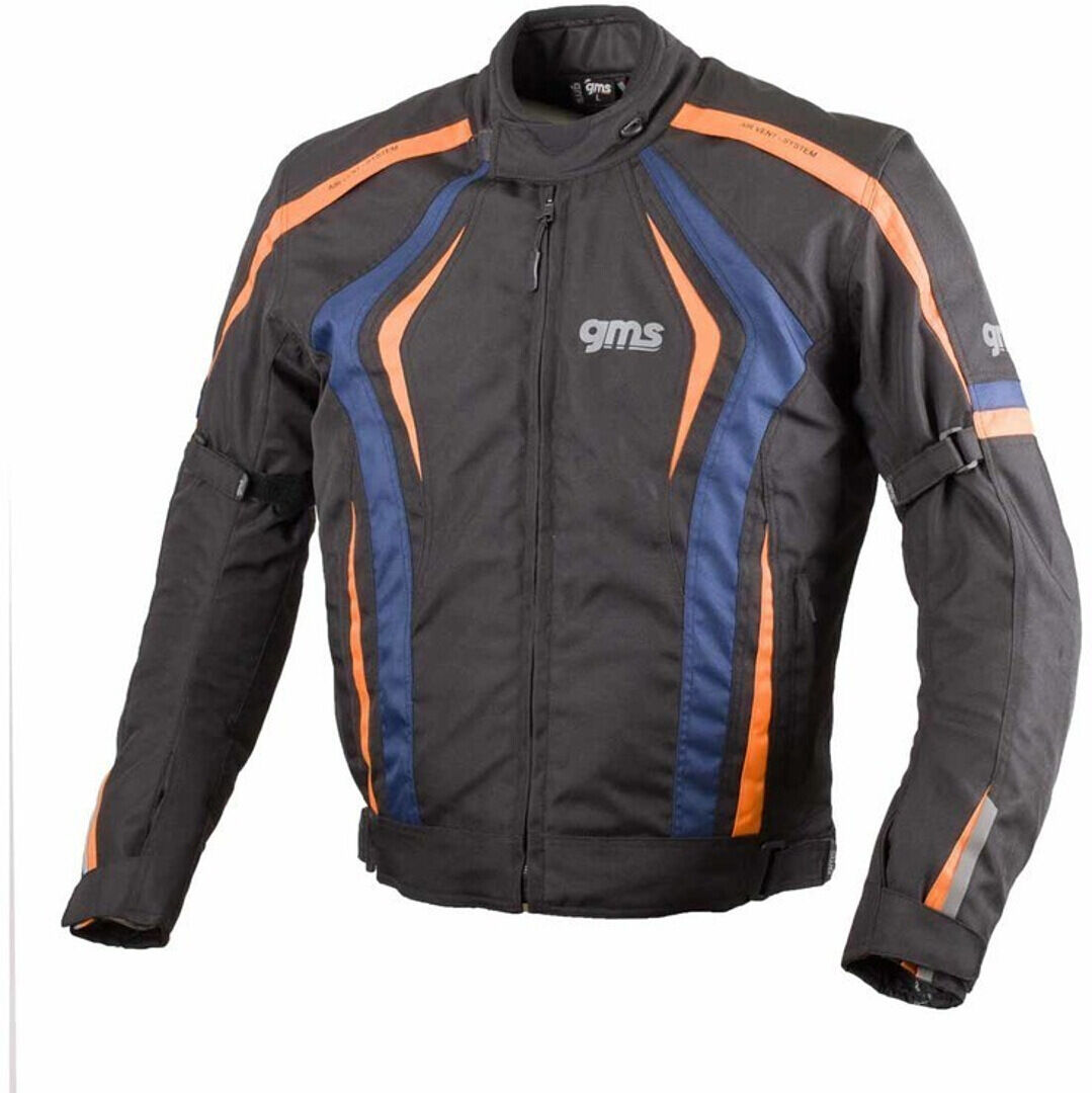 Gms Pace Motorcycle Textile Jacket  - Black Blue Orange