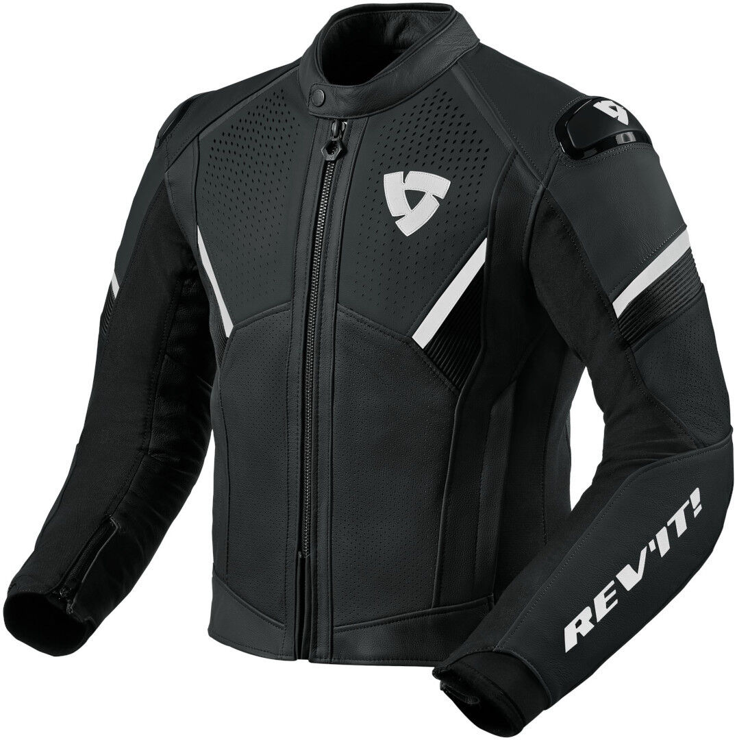 Revit Matador Motorcycle Leather Jacket  - Black White