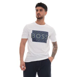 Boss T-shirt mezza manica TIBURT353 Bianco-blu Uomo XL