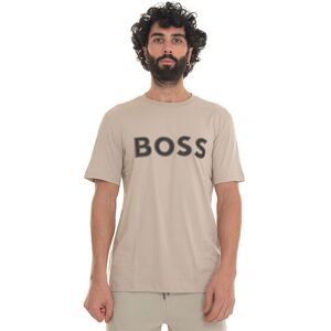 Boss T-shirt girocollo mezza manica Beige Uomo 3XL