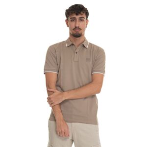 Boss Polo in cotone piquet Beige Uomo M