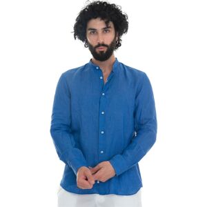 Vincenzo De Lauziers Camicia in lino Bluette Uomo 3XL