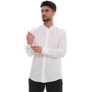 Boss Camicia di lino guru H-HANK-STANDUP Bianco Uomo 39