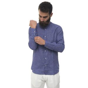 Vincenzo De Lauziers Camicia casual Blu Uomo XXL