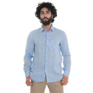 Vincenzo De Lauziers Camicia casual Celeste Uomo XS