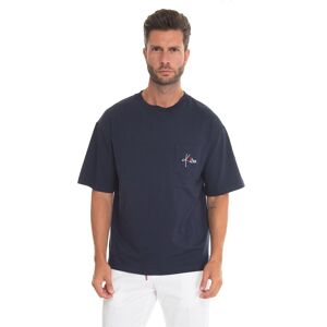 Kiton T-shirt girocollo mezza manica Blu Uomo XXL