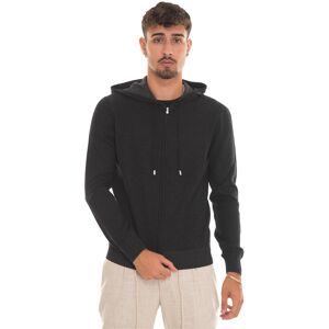 Gran Sasso Felpa Zip Con Cappuccio Nero Uomo 48