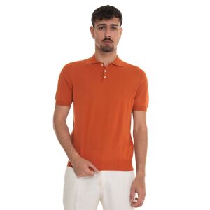 Hindustrie Polo in maglina POLO-CREPE Arancio Uomo 50