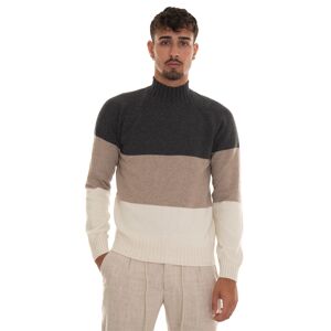 Gran Sasso Pullover collo alto Grigio-beige Uomo 50