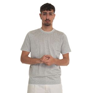 Gran Sasso T-shirt girocollo mezza manica Grigio chiaro Uomo 50