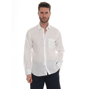 Vincenzo De Lauziers Camicia in lino Bianco Uomo 4XL