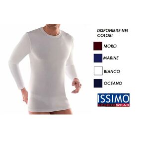 ISSIMO T-Shirt Uomo Manica Lunga In Microfibra A Girocollo Art. 254 Col. E Mis. A Scelta MARINE S/M