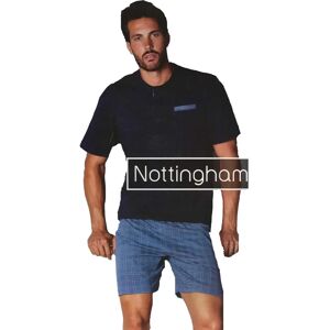 NOTINGHAM Pigiama Uomo In Cotone Primaverile T-Shirt E Pantaloncino Nottingham Art. Pg33174 Col. E Mis. A Scelta OCEANO