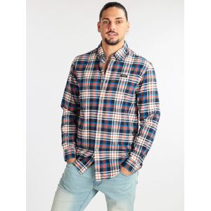 Napapijri Camicia a quadri da uomo in cotone Camicie Classiche uomo Blu taglia XL