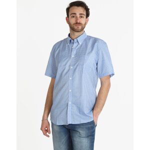 Sky Camicia da uomo manica corta a quadretti Camicie Classiche uomo Blu taglia XXL