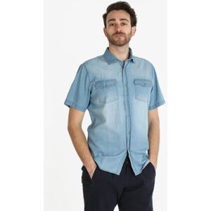 Guy Camicia di jeans da uomo a maniche corte Camicie uomo Jeans taglia XL