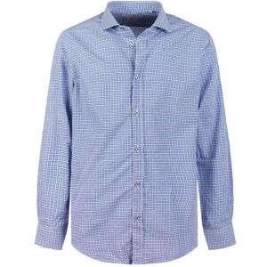 Fb Camicia slim fit da uomo a quadretti Camicie Classiche uomo Blu taglia XS