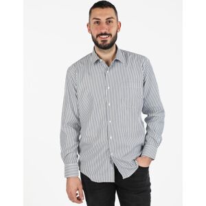 Sky Camicia uomo a righe regular fit Camicie Classiche uomo Nero taglia M