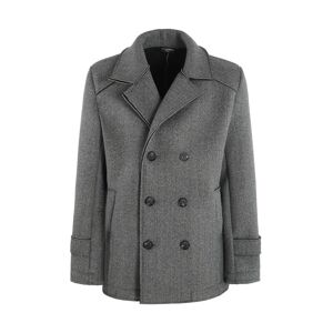 Ange Wear Cappotto doppiopetto da uomo in panno Cappotto Classico uomo Grigio taglia XXL