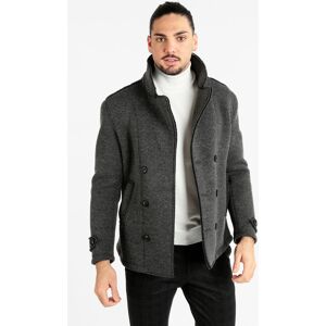 Ange Wear Cappotto misto lana da uomo doppiopetto Cappotto Classico uomo Grigio taglia XL