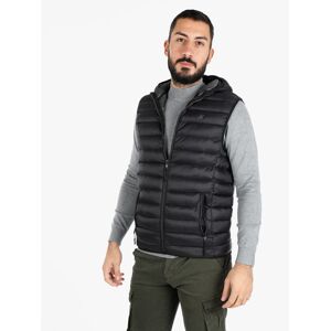 U.S. Grand Polo Gilet uomo imbottito con cappuccio Smanicato uomo Nero taglia XXL