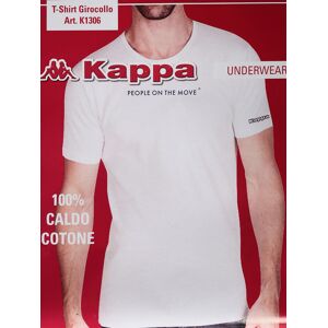 Kappa Maglia manica corta da uomo in caldo cotone Maglie Intime uomo Bianco taglia XXL