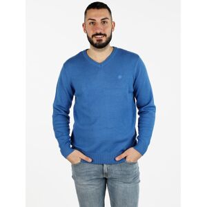 Navy Sail Maglione da uomo misto lana con scollo V Maglioni uomo Blu taglia XXL