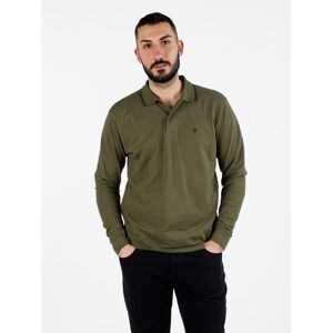 Coveri Polo da uomo a maniche lunghe in cotone Polo Manica Lunga uomo Verde taglia XXL