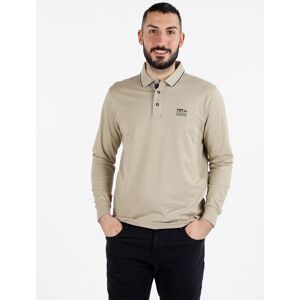 Be Board Polo Da Uomo In Cotone A Maniche Lunghe Polo Manica Lunga Uomo Beige Taglia Xxl