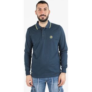 Be Board Polo uomo in cotone a maniche lunghe Polo Manica Lunga uomo Blu taglia XXL