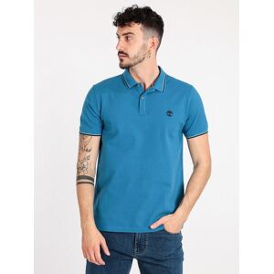 Timberland Polo uomo manica corta in cotone biologico Polo Manica Corta uomo Blu taglia L