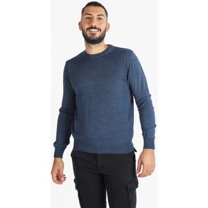 mv Pullover da uomo misto lana girocollo Pullover uomo Blu taglia L