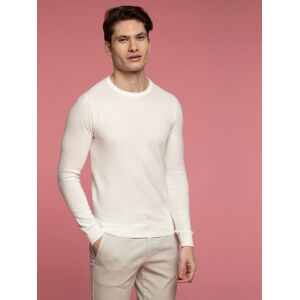 Baker's Pullover leggero da uomo in maglia di cotone Pullover uomo Bianco taglia M