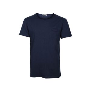 Made In Italy T-shirt da uomo in cotone con taschino T-Shirt Manica Corta uomo Blu taglia XXL