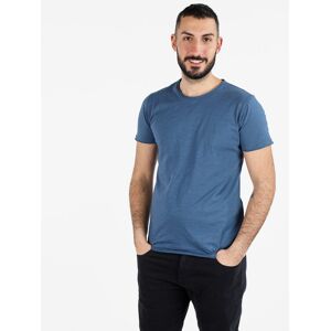 Ange Wear T-shirt girocollo da uomo in cotone T-Shirt Manica Corta uomo Blu taglia M