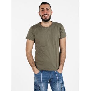 Ange Wear T-shirt girocollo da uomo in cotone T-Shirt Manica Corta uomo Verde taglia XXL
