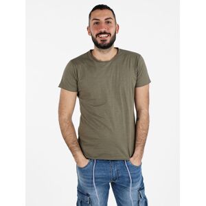 Ange Wear T-shirt girocollo da uomo in cotone T-Shirt Manica Corta uomo Verde taglia XL