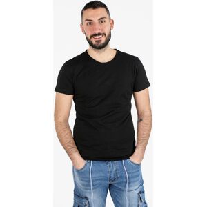 Ange Wear T-shirt girocollo da uomo in cotone T-Shirt Manica Corta uomo Nero taglia L