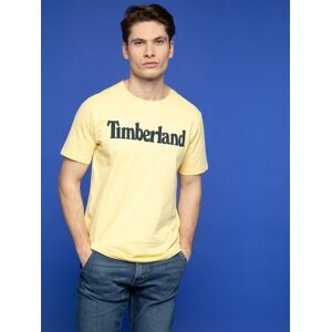 Timberland T-shirt manica corta da uomo con scritta T-Shirt Manica Corta uomo Giallo taglia L
