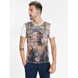 T-Style T-shirt uomo con stampa disegno T-Shirt Manica Corta uomo Bianco taglia XL