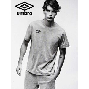 Umbro T-shirt uomo girocollo in cotone T-Shirt Manica Corta uomo Grigio taglia M