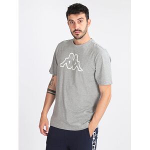 Kappa T-shirt uomo in cotone con logo T-Shirt Manica Corta uomo Grigio taglia XXL