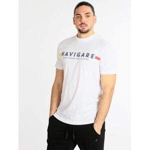 Navigare T-shirt uomo in cotone con scritta T-Shirt Manica Corta uomo Bianco taglia XL