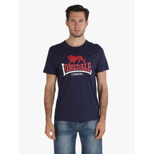 Lonsdale T-shirt uomo in cotone con stampa T-Shirt Manica Corta uomo Blu taglia XL